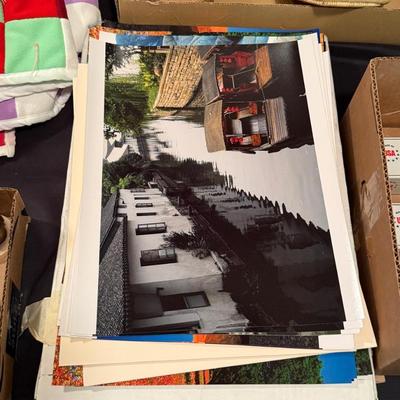Sale Photo Thumbnail #354: Stack of misc. unframed large Photos / Art as shown
