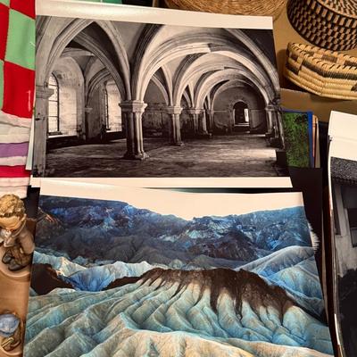 Sale Photo Thumbnail #356: Stack of misc. unframed large Photos / Art as shown