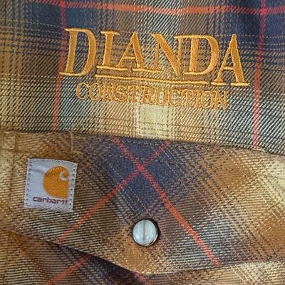 Sale Photo Thumbnail #384: Extra Large Carhart plaid shirt w/Dianda Construction 