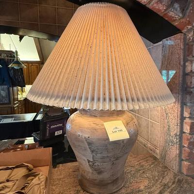Sale Photo Thumbnail #415: large ceramic brown colored table lamps