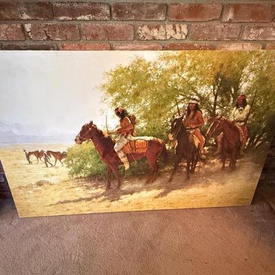 Sale Photo Thumbnail #416: 239/250  Howard Terpning 55”x30” Canvas Giclee