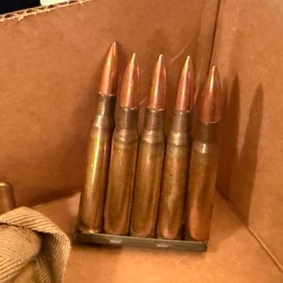 Sale Photo Thumbnail #422: Lot of various 30 Cal M2 Stripper Clips & Ammo belts