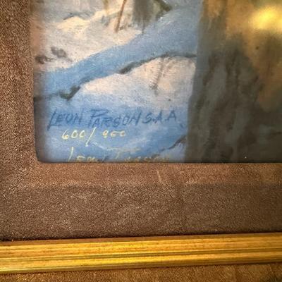 Sale Photo Thumbnail #425: signed & numbered Leon Parson framed Lithograph
Limited edition #600 of 950