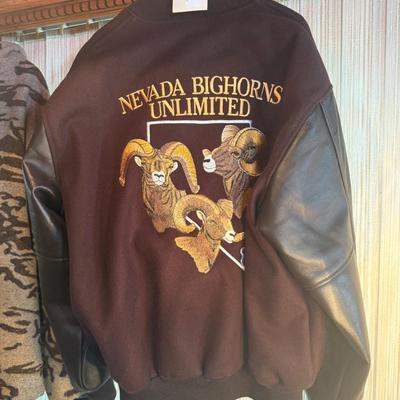 Sale Photo Thumbnail #427: Brown leather XL NV Bighorns Unlimited Jacket/Coat