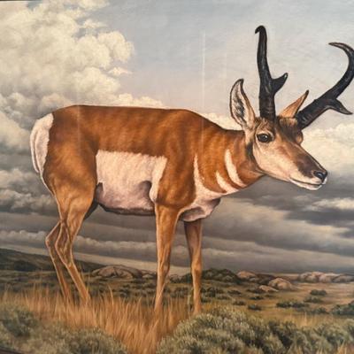 Sale Photo Thumbnail #432: Original Joanne Graham original pastel art Antelope