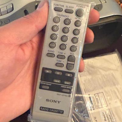 Sale Photo Thumbnail #447: Brand New Sony CD Radio Cassette recorder w/remote