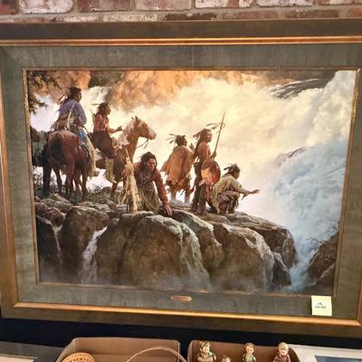 Sale Photo Thumbnail #455: Giclee  Canvas framed #49/250 signed Large Art