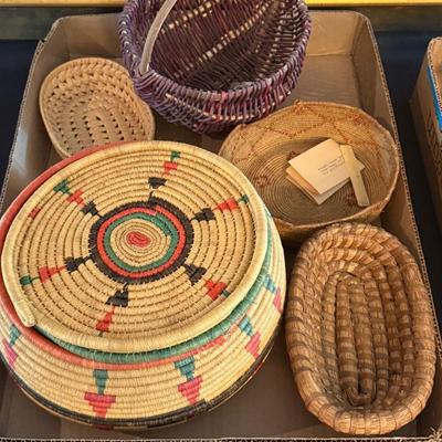 Sale Photo Thumbnail #458: all 5 woven baskets as shown in flat