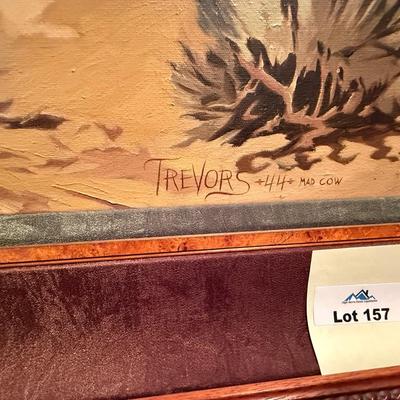 Sale Photo Thumbnail #468: large wood framed signed Franz Trevors original oil painting. This is not a reproduction