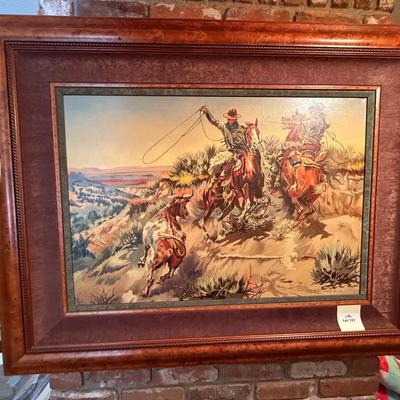 Sale Photo Thumbnail #467: large wood framed signed Franz Trevors original oil painting. This is not a reproduction