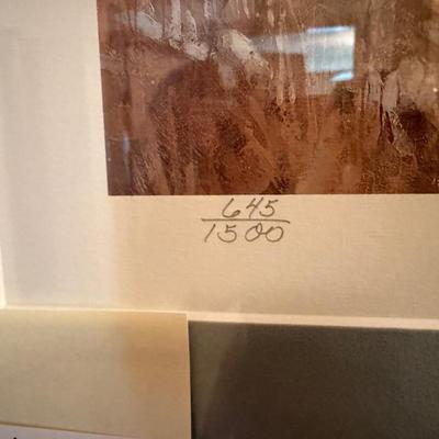 Sale Photo Thumbnail #486: #645/1500 signed framed Nancy Glazier art piece