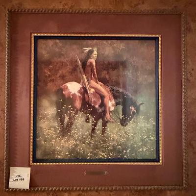 Sale Photo Thumbnail #507: framed Howard Terpning “Color of Sun” Print 