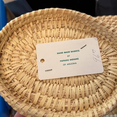 Sale Photo Thumbnail #523: Woven Native basket with lid as shown