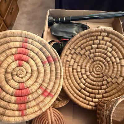 Sale Photo Thumbnail #538: 5 various Woven Native Baskets