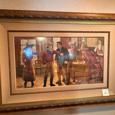Sale Photo Thumbnail #545: Ackerman Quigley Art Co. 58” x 41” nice framed art