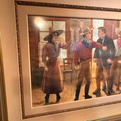 Sale Photo Thumbnail #547: Ackerman Quigley Art Co. 58” x 41” nice framed art