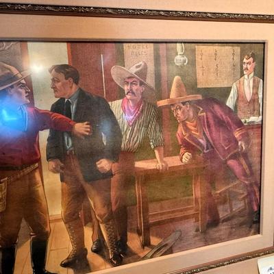 Sale Photo Thumbnail #548: Ackerman Quigley Art Co. 58” x 41” nice framed art