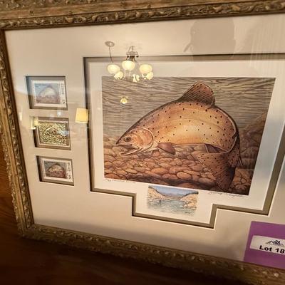 Sale Photo Thumbnail #555: 1 of 10 Nevada Trout double prints w/silver stamp+