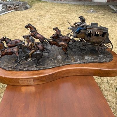 Sale Photo Thumbnail #556: #71 of 100 Stagecoach bronze inspired by Remington