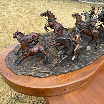 Sale Photo Thumbnail #558: #71 of 100 Stagecoach bronze inspired by Remington