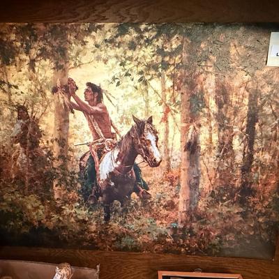 Sale Photo Thumbnail #565: Howard Terpning native themed unframed canvas
Limited edition 291 / 650