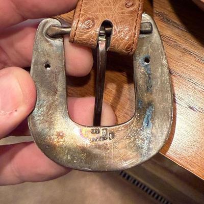 Sale Photo Thumbnail #591: Leather belt with Sterling Buckle