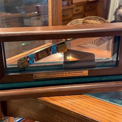 Sale Photo Thumbnail #598: Yellowhorse designed Buck knife “Lets Get it On”