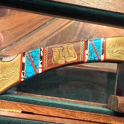 Sale Photo Thumbnail #600: Yellowhorse designed Buck knife “Lets Get it On”