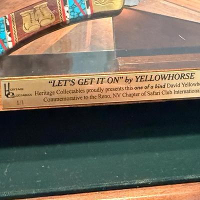 Sale Photo Thumbnail #599: Yellowhorse designed Buck knife “Lets Get it On”