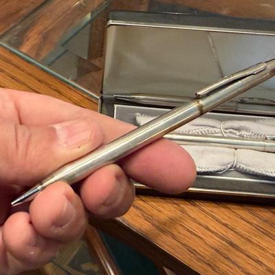 Sale Photo Thumbnail #608: 3 various Sterling Silver ? Cross writing Pens