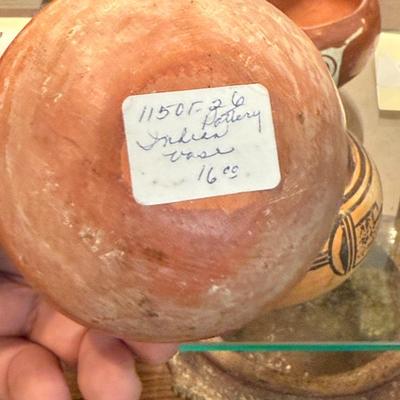 Sale Photo Thumbnail #618: 3 Native similar sized small ceramic bowls