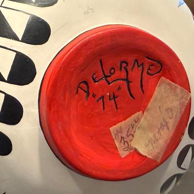 Sale Photo Thumbnail #620: Red/Black/White Native American signed bowl
