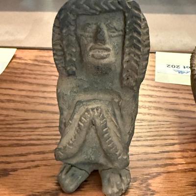 Sale Photo Thumbnail #625: Pre Columbian Red Ware Bowl & short figure