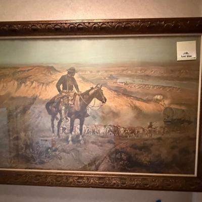 Sale Photo Thumbnail #631: Charles Russel framed Western Print as shown