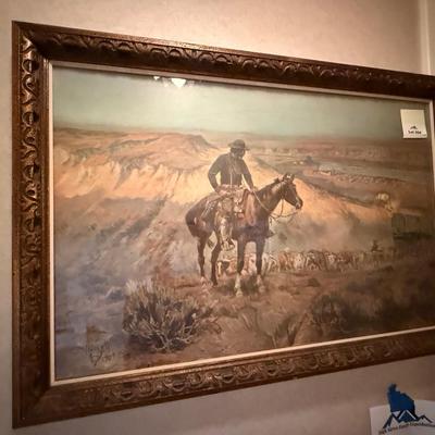Sale Photo Thumbnail #633: Charles Russel framed Western Print as shown