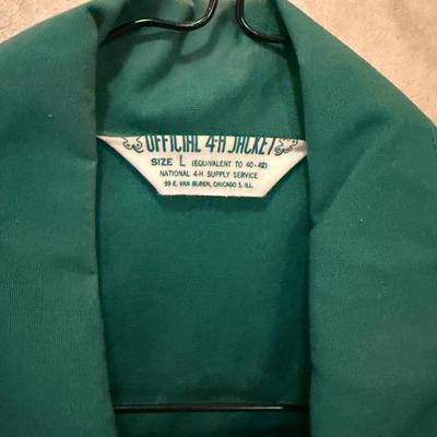 Sale Photo Thumbnail #636: Vintage green Washoe Cty. 4H Jacket w/lots of pins