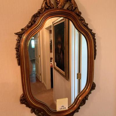 Sale Photo Thumbnail #675: Gold Framed Wall Mirror as shown