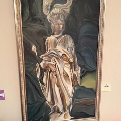 Sale Photo Thumbnail #684: Zoltan January “Amphirite” original oil on canvas.
Zoltan was a former professor of art at UNR