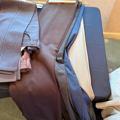 Sale Photo Thumbnail #751: a dozen men’s dark colored slacks/pants as shown