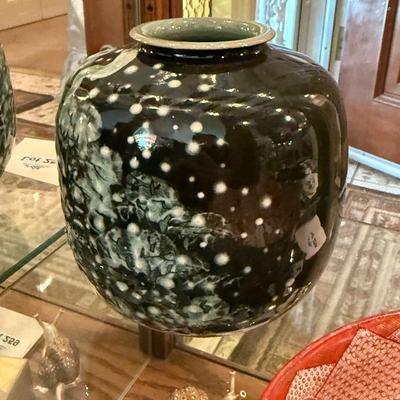 Sale Photo Thumbnail #843: Chinese raised glass 6”t Vase as shown