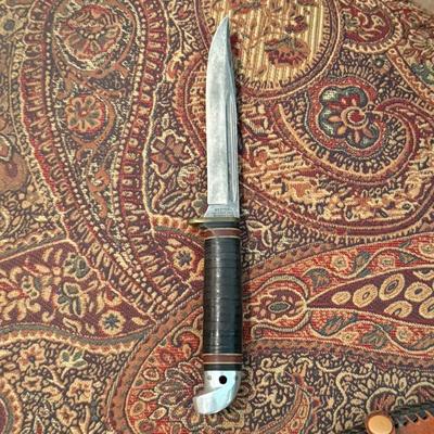 Sale Photo Thumbnail #880: Western Cutlery Fixed Blade Knife L48ABG w/sheath