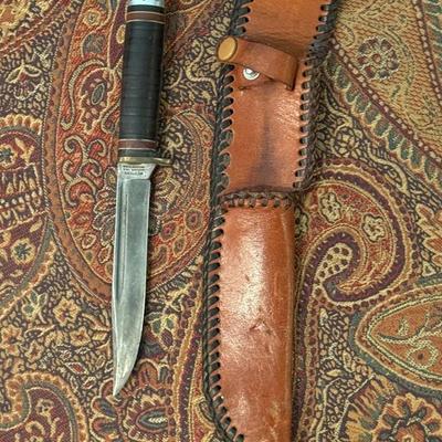 Sale Photo Thumbnail #878: Western Cutlery Fixed Blade Knife L48ABG w/sheath