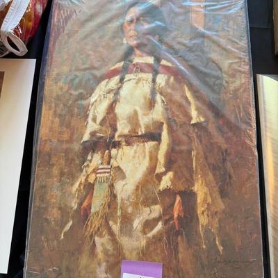 Sale Photo Thumbnail #923: Cheyenne Mother #330 of 600 27” x 18” H Terpning