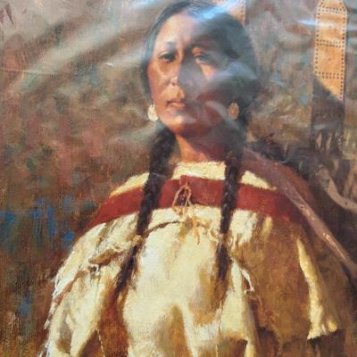 Sale Photo Thumbnail #924: Cheyenne Mother #330 of 600 27” x 18” H Terpning