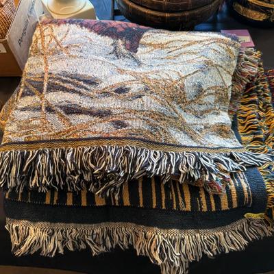 Sale Photo Thumbnail #938: 1 really large & 1 regular throw blankets as shown