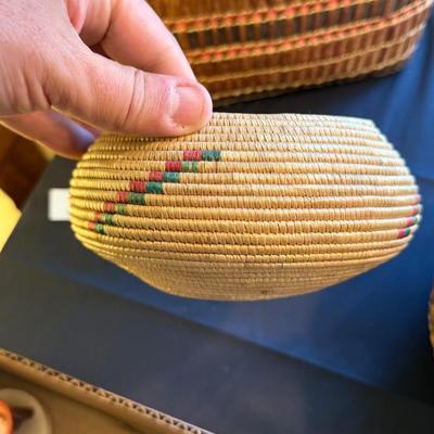 Sale Photo Thumbnail #944: 3 Native Woven Baskets as shown