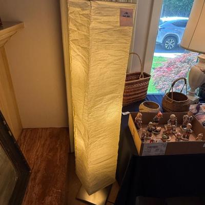 Sale Photo Thumbnail #948: 58”t asian paper shaded floor lamp - Working