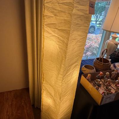 Sale Photo Thumbnail #949: 58”t asian paper shaded floor lamp - Working