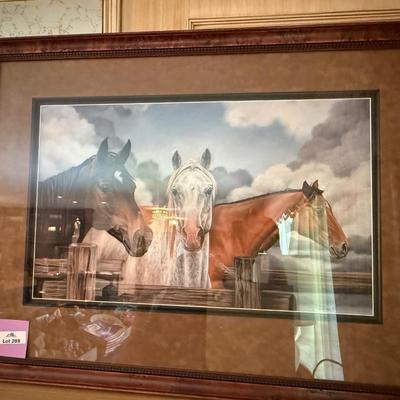 Sale Photo Thumbnail #950: Original Pastel 3 horses Joanne Graham framed art