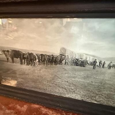 Sale Photo Thumbnail #970: 6' l x 27”t Original Cattle Drive Photo by R.L. Kelly